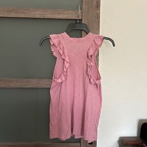 Altar'd State | Pink Ruffle Racerback Tank- Size XS